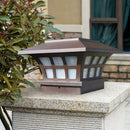 Solar LED Pillar Lamp Waterproof Intelligent Light Control for Garden Yard