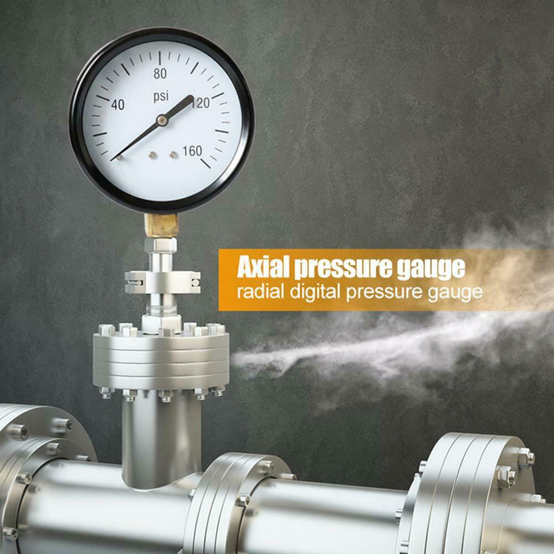 Portable 1/4 NPT Dial Digital Pneumatic Hydraulic 0-160 PSI Pressure Gauge