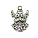 50pcs Alloy Filigree Hollow out Angel Charms Pendant Jewelry DIY Crafts Bulk