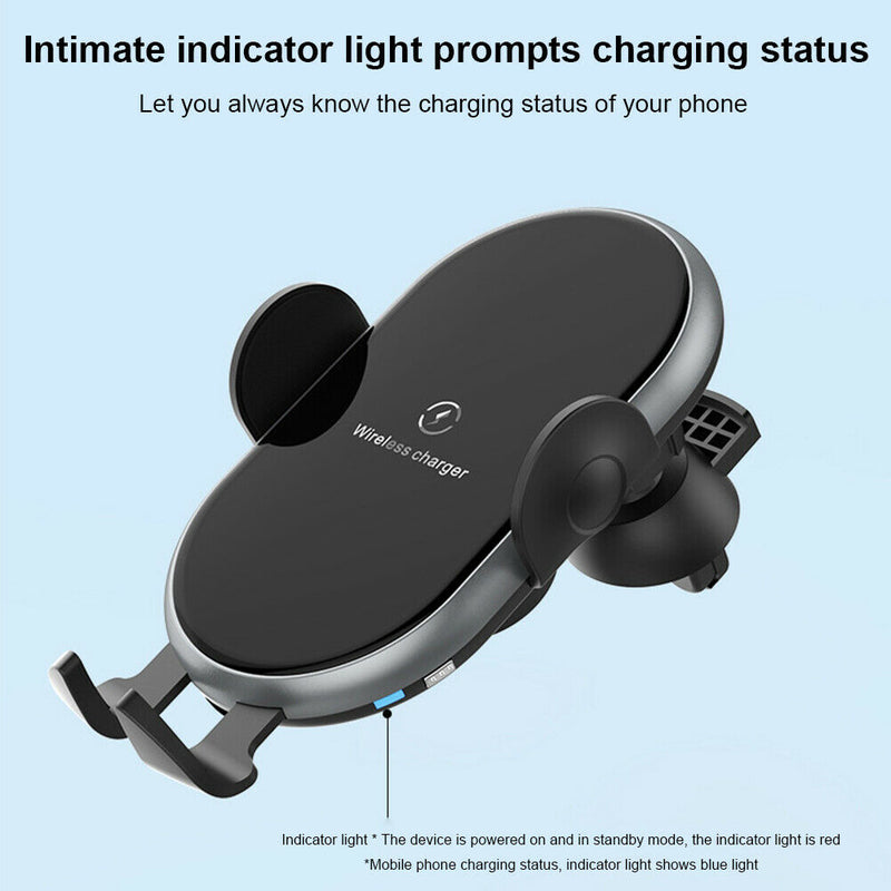 Non Slip Phone Holder Universal Air Vent Wireless Car Charger Auto Clamping