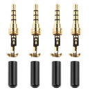 4x Headphone Repair Replacement, Stereo 3.5mm Jack Male Plug 4-pole Solder