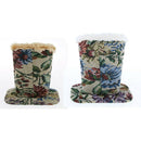 2Pcs Cotton Upright Desktop Case Plush Lined Eyeglasses Holder Stand Pen Holder