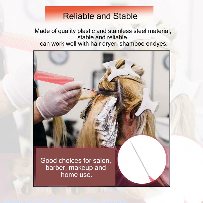 3x Heat-resistant Weaving Highlighting Foiling Hair Comb Dyeing Combs Pink