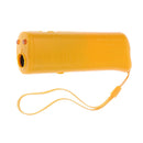Ultrasonic LED Dog Repeller Trainer Dog Anti Bark Flashlight Type 2 Yellow