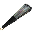 Lady flower Print Chinese Japanese Foldable Hand Fan Black