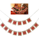 Merry Christmas Jute Burlap Banners,Christmas Banner,Christmas Decoration