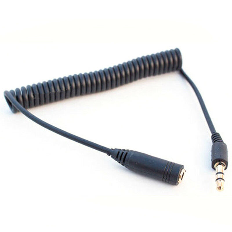 3ft Coiled 3.5mm 1/8" Stereo Audio Aux Headphone Cable Extension Cord US SP