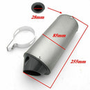 28mm Grey Alloy Exhaust Muffler +Clamp 125cc 140cc150cc  Trail Dirt Bike