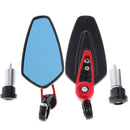 Motorcycle Metal Handle Bar End Rearview Side Mirrors 7/8inch(22mm) Red