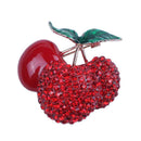 Red Cherry Brooches for Women Cherry Fruits Party Weddings Banquet Brooches