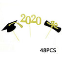 48pcs Birthday Graduation Diploma Cake Decoration Booth Card Insert Props 20FT