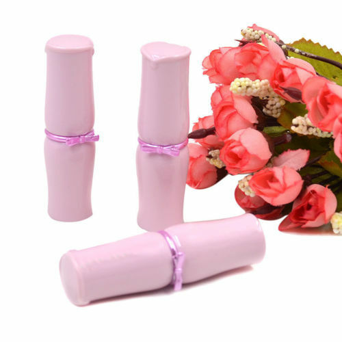 3Pc DIY Makeup Empty Lipstick Containers Lip Balm Tubes Pink Bowknot High Grade