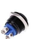 1PC 19mm waterproof black momentary metal push button reset switch high head  Kw