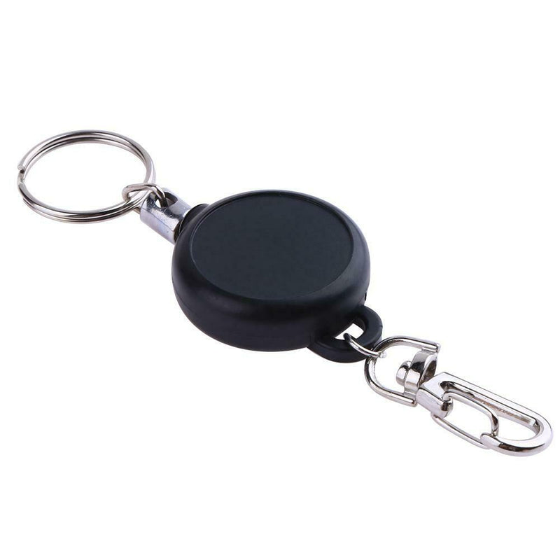 Outdoor Survival EDC Steel Wire Rope Recoil Ring Retractable Pull Key Chain