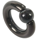 2 Lot Pair of Black Steel Eazy Captive Bead Ear Rings BCR Stud Piercing JeweH4M6