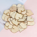 50pcs wooden heart patch Crafts Scrapbooking Supplies Handmade Graffiti ButtonsR