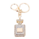 Rhinestone Crystal Perfume Bottle Key Ring Keychain Bag Pendant for Girls