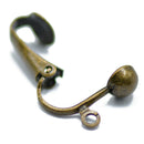 12pcs Bronze Convertable Half Ball Clip on Earring Findings jewelry Making