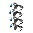 4Pcs Wired Mono Earphone Single Earbud fits for Sony PS4 with Mic 3.5mm Jack