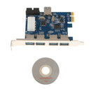 4-Port USB 3.0 To PCI-E Card Expansion Adapter 19Pin Superspeed 5Gbp for PC