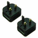 European Euro EU 2Pin to UK 3Pin Plug Adapterwer Socket Converter-uk Travel Z9D3