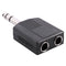 Mono 6.35mm Male Plug to Dual 6.35mm Female Socket Splitter Adapter Connect Y7S3