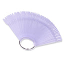 1Set False Nail Tips Nature Fan Finger Full Card Nail Art Display Practice  A9E8