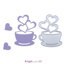 Love Heart Coffee DIY Metal Scrapbook Craft Embroidery Cutting Die