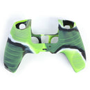 Anti Slip Camo Silicone Case + 2 Thumb Grips for PS5 Controller (Green)