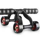 4 Rolls Ab Roller Abdominal Muscle Trainer Indoor Home Training Device Gymn