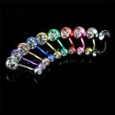 10PCS Surgical Steel Navel Belly Bar Ring Navel Belly Button Piercing Jewelry FT