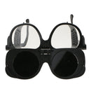 Black Welding Soldering Safety Goggles Flip Up Eye Dual Lens Protection Glasses