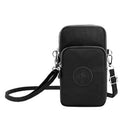 Women Nylon Messenger Bag Arm Pack Sports Small Mobile Phone Pouch (Black)