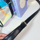 Portable Women Large Capacity PVC Shoulder Bag Holographic Weekend Luggage Tote