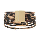 Fashion Animal Leopard-Print Bracelet Wrap Bracelet For Alloy Tube