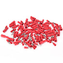 100x male & female red insulated bullet connector terminals 22-16awg wire Set FT