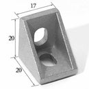100Pcs 2020 Corner Bracket Fittings Slot 6 Corner Angle L Breakets Connecto