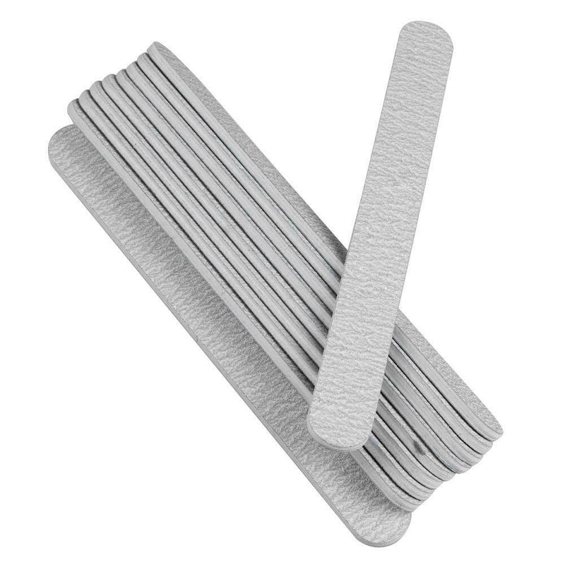 10pcs Straight Nail Files Coating Cuticle Remover Buffer Manicure Tools