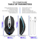 4-in-1 Wireless V3.0+V5.0+2.4GHz+USB Gaming Optical Mouse Wired Rechargeable bs