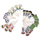 24pcs Sport Element Football Boy Cupcake Toppers Kids Birthday Family PartyBX