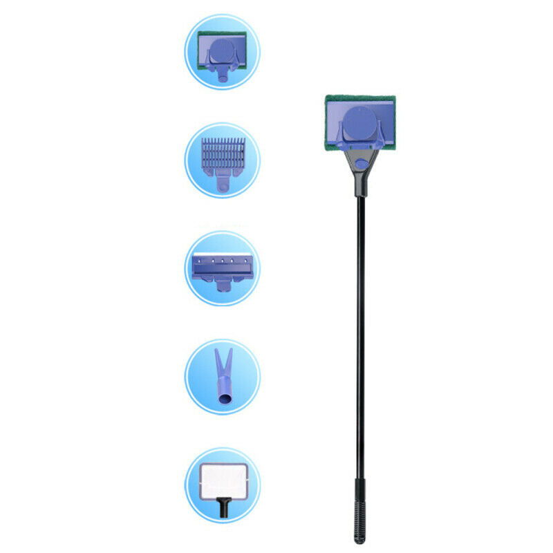 1Set Aquarium Cleaning Tools Pet Fish Tank Algae Gravel Cleaner Brush UZC PTY