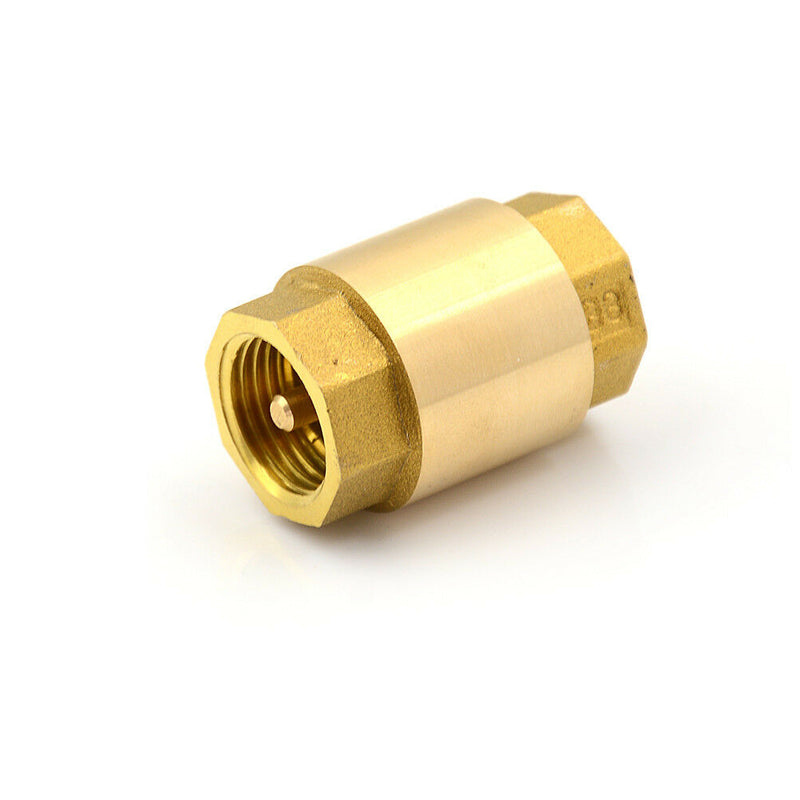 1/2'' NPT Brass Thread In-Line Spring Check Valve Backstop Valve RodCoreThread &