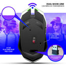 4-in-1 Wireless V3.0+V5.0+2.4GHz+USB Gaming Optical Mouse Wired Rechargeable bs