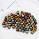 Lots 100pcs 6mm Ceramic Porcelain Round Loose Spacer Beads Jewelry Findings DIY