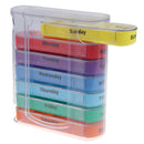 28 Grid Spring Pill Box 7 Day Weekly Pillbox Plastic Storage Container MediS Gw