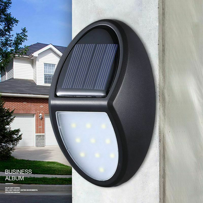 Waterproof Solar Light Wall Lamp Outdoor Garden Street Security Yard Path H