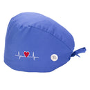 4Pieces Unisex Fashion Scrub Cap Working Hat with Side Buttons Bouffant Hat