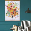5D DIY Special Shaped Diamond Painting Colorful Tree Cross Stitch Embroider