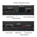 HDMI to HDMI with Audio Extractor and Optical Toslink Coaxial SPDIF + 3.5mm
