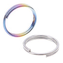 2Pcs 14mm Titanium alloy key ring TC4 flashlight clip keychain circle BX
